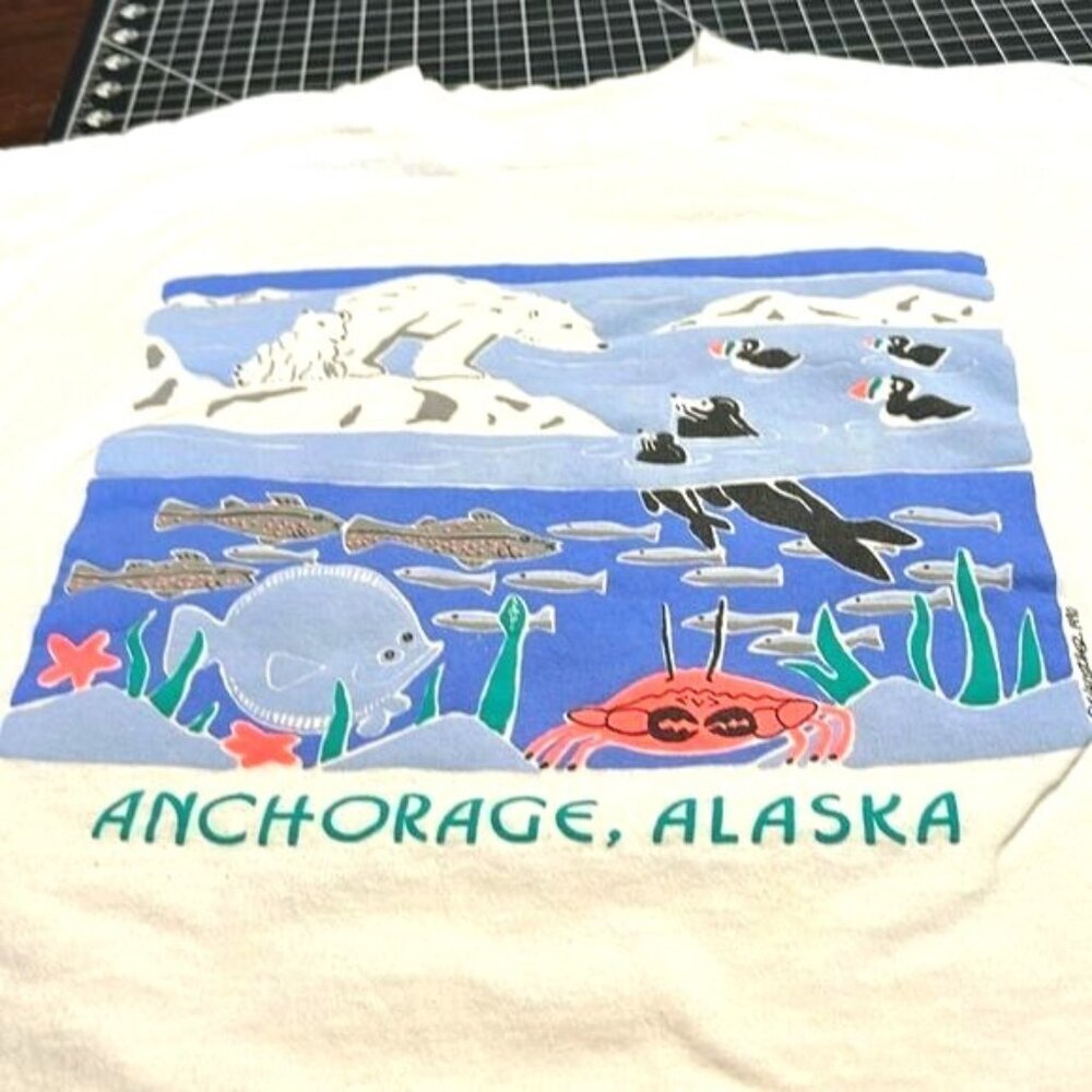 Vintage Anchorage Alaska Graphic T-Shirt By EyeCatcher 1990